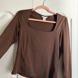 H&M Chocolate Brown Long Sleeve Top
